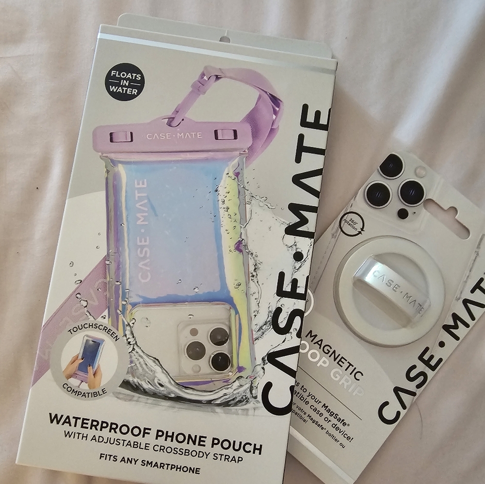 MagSafe loop grip & waterproof floating pouch (soap bubble)